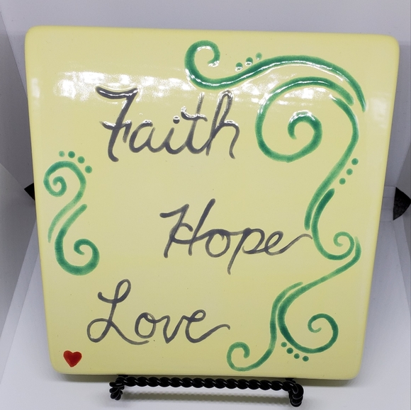 Handpainted Ceramic Tile - Picture 2 of 3